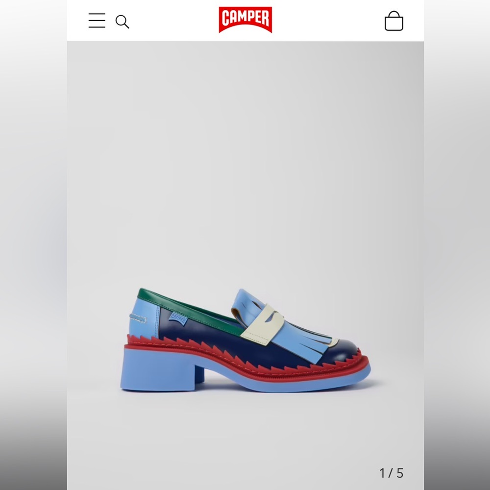 Camper Twins Colorful Leather Tassel Loafer